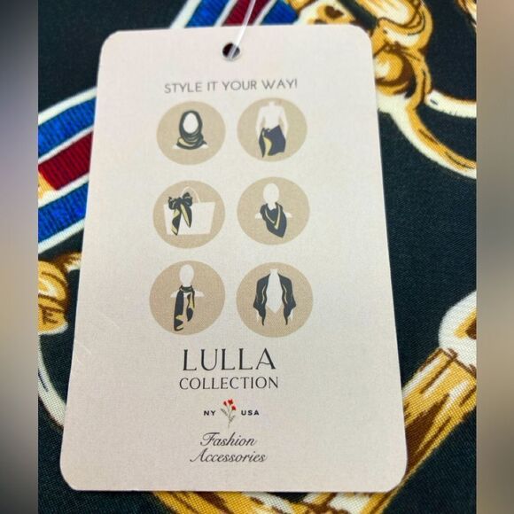 NWT Lulla Collection Italian Design Square Scarf 35” - Picture 10 of 10